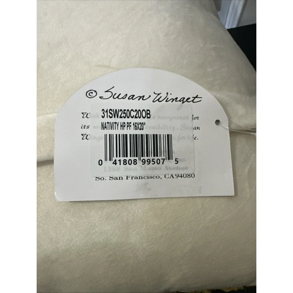 Susan Winget Wool Hook 16x20‎ Nativity Scene Pillow Soft Side